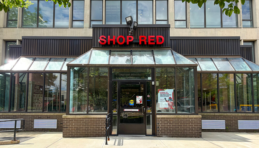 Shop Red store entrance