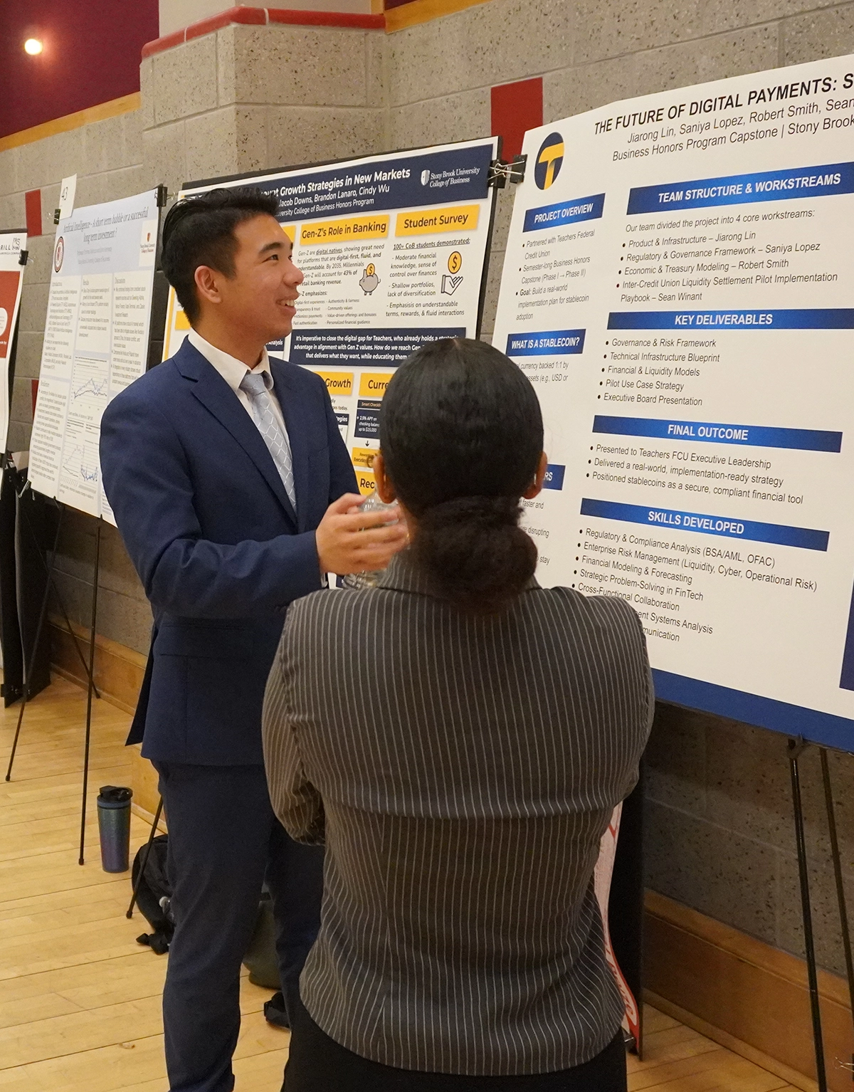 students presenting research at URECA