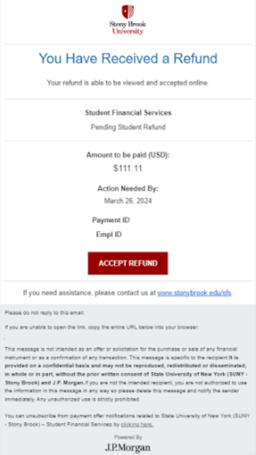 refund email jpm