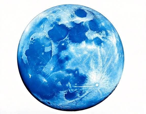 Blue tinted Moon