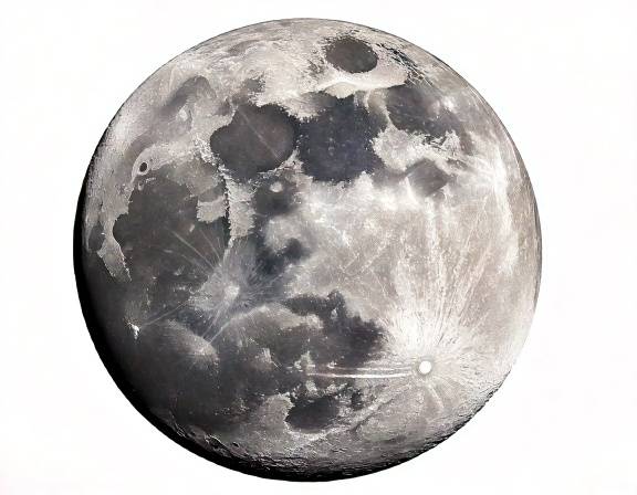 Gray tinted Moon