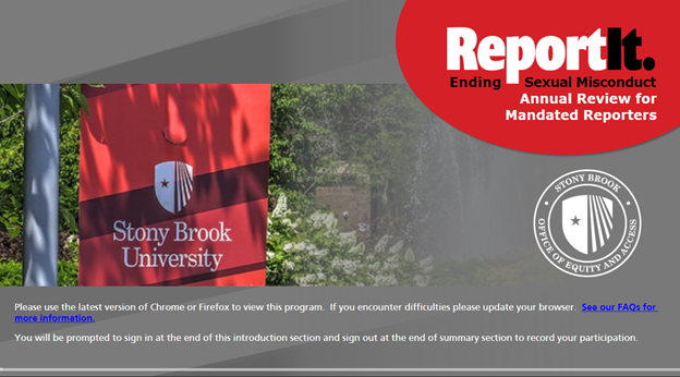 Open Program Screenshot of ReportIt Annual Review for Mandated Reports Screenshot